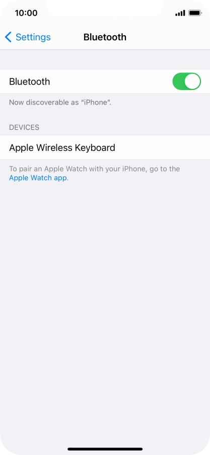 Press the required Bluetooth device and follow the instructions on the screen to pair the device with your phone.