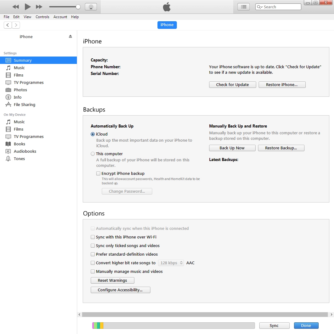 Click Restore Backup....