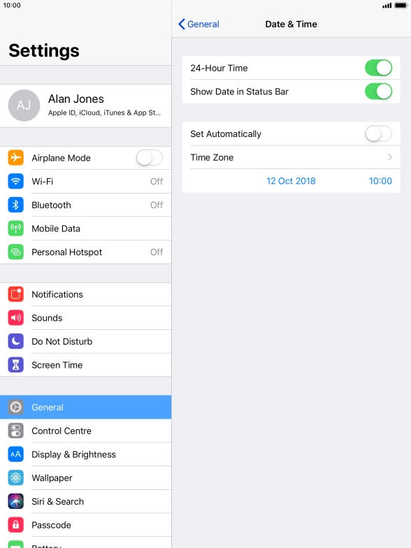 Press the indicator next to 