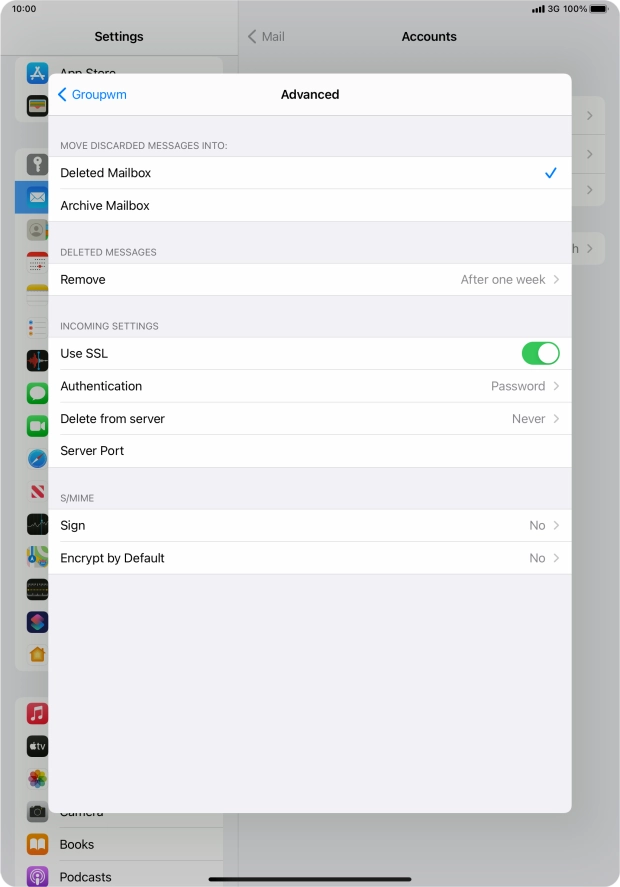 Press the indicator next to 