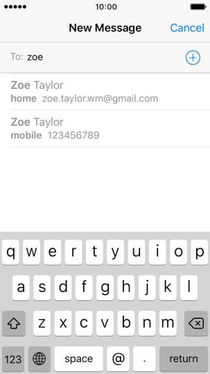 Press the required contact.