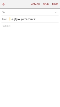 Press To and key in the first letters of the recipient's name.