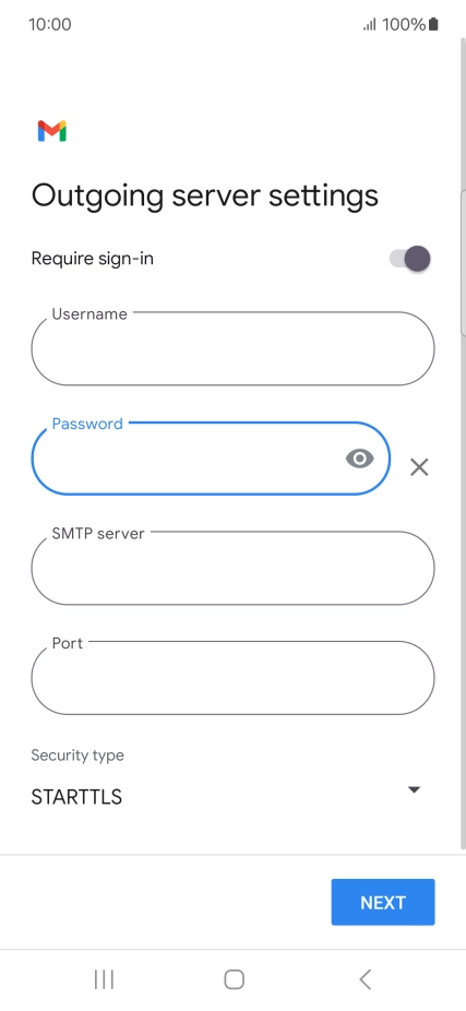 Press the field below 