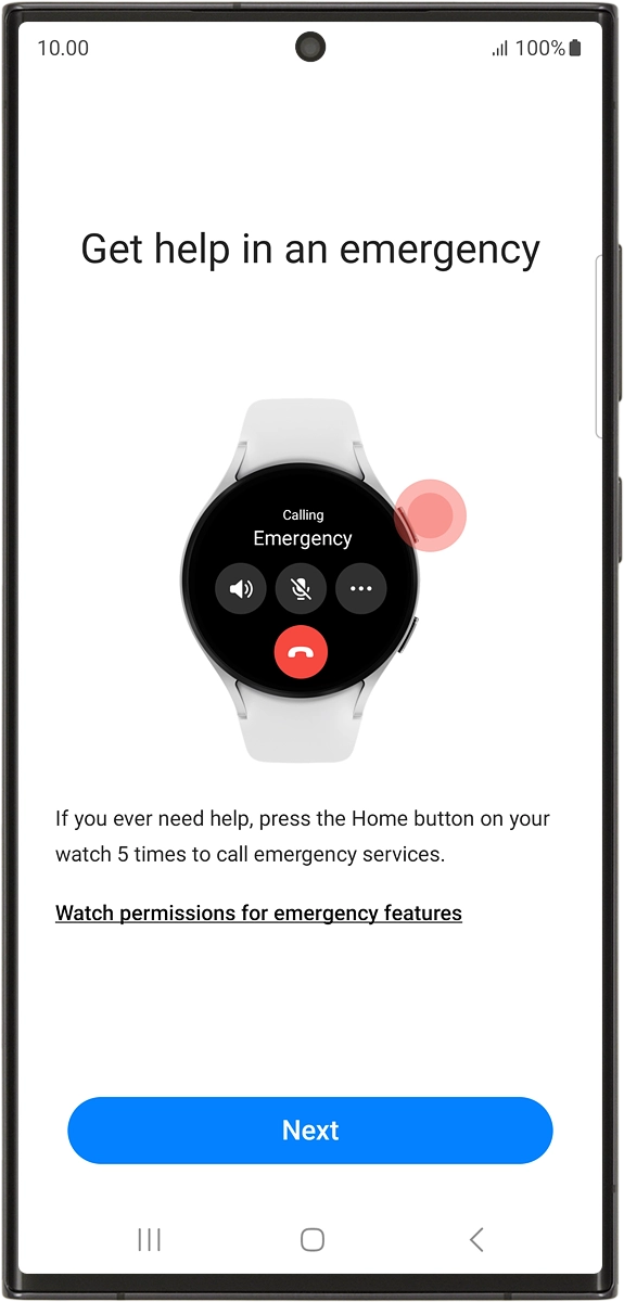 On your phone: Press Next.