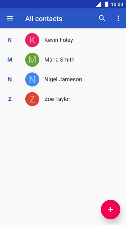 Slide your finger right starting from the left side of the screen.