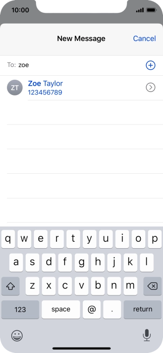 Press the required contact.