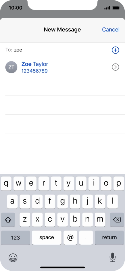 Press the required contact.