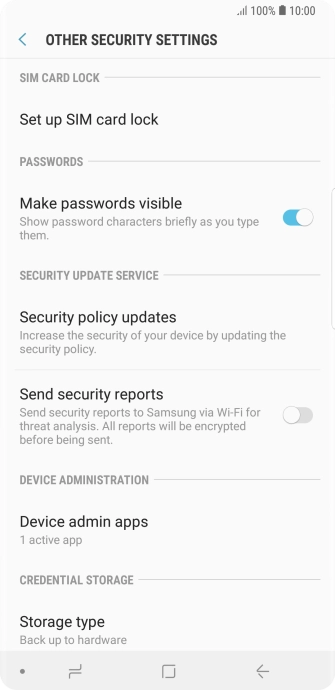 Press Set up SIM card lock.