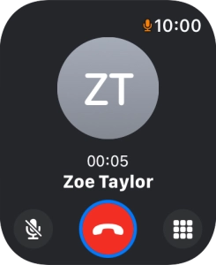 Press the end call icon.