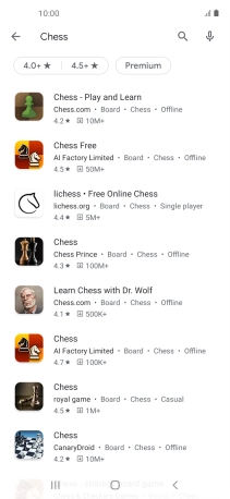 Press the required app.