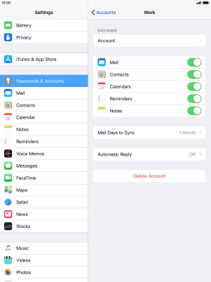 Press the Home key to return to the home screen.