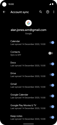 Press the indicator next to 