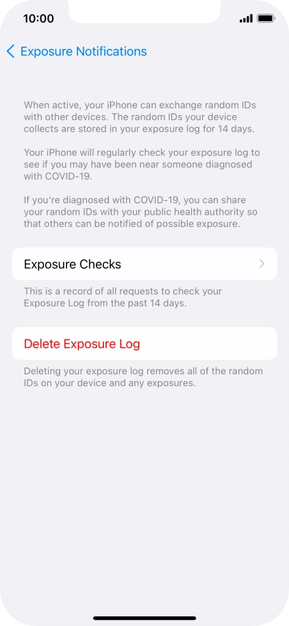 Press Delete Exposure Log.