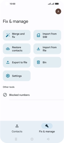 Press Import from SIM.