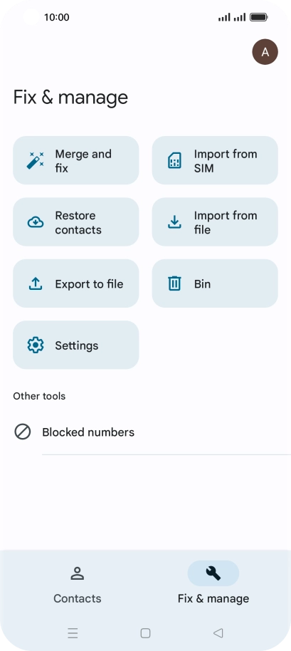 Press Import from SIM.