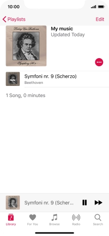 Press the song title.