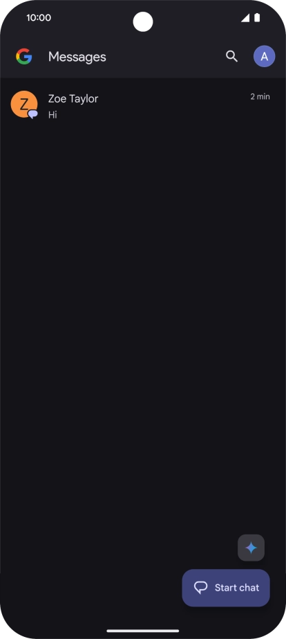 Press the profile icon.