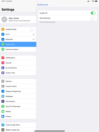 Press the indicator next to 