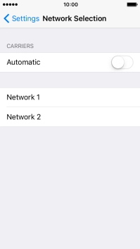 If you turn off the function, press the required network.