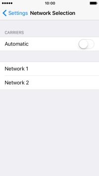 If you turn off the function, press the required network.