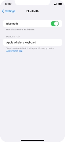 Press the required Bluetooth device and follow the instructions on the screen to pair the device with your phone.
