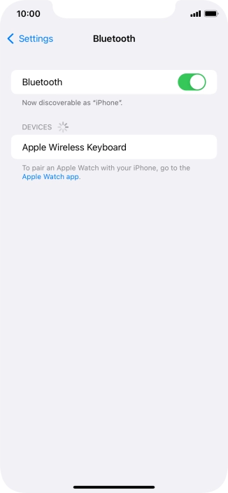 Press the required Bluetooth device and follow the instructions on the screen to pair the device with your phone.