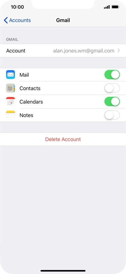 Press the indicator next to 