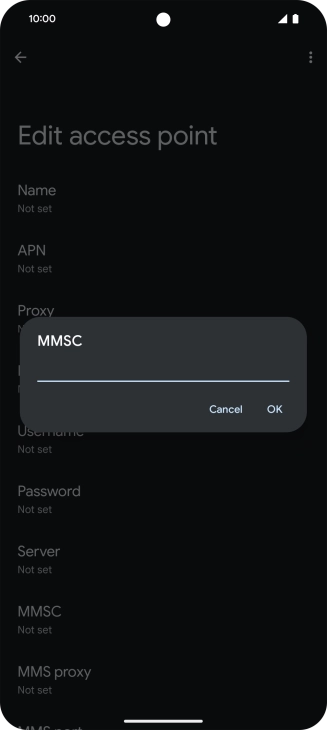Key in http://pxt.vodafone.net.au/pxtsend and press OK.