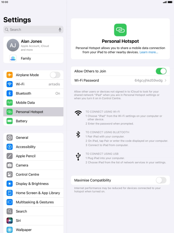 Press the Home key to return to the home screen.