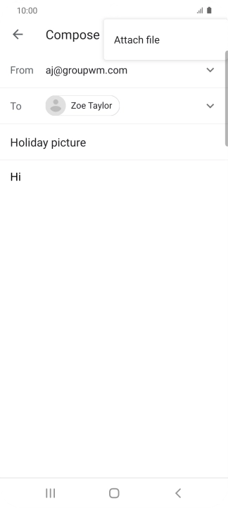 Press Attach file and go to the required folder.