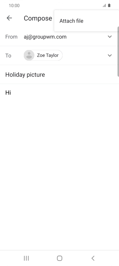 Press Attach file and go to the required folder.
