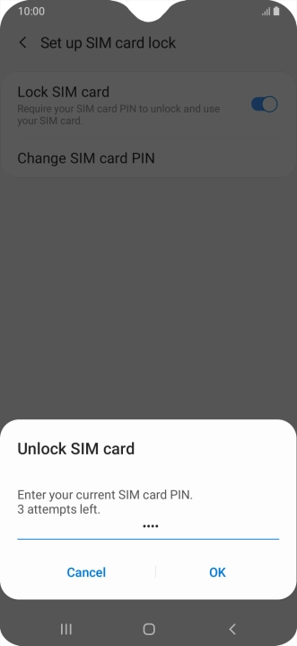 Key in your PIN and press OK.