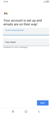 Press Your name and key in the required sender name.