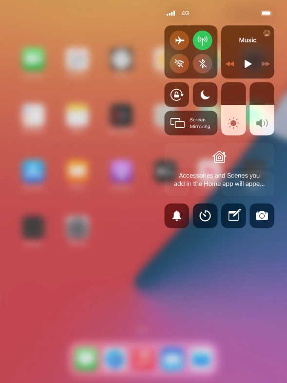Press the sound mode icon to turn silent mode on or off.