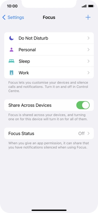 Press Do Not Disturb.