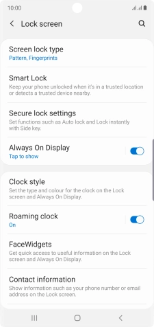 Press Screen lock type and key in the current phone lock code.