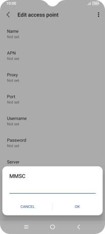 Key in http://pxt.vodafone.net.au/pxtsend and press OK.
