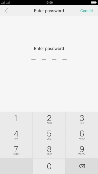Key in your barring password. The default barring password is 0000.