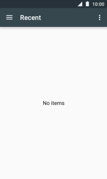 Slide your finger right on the screen.