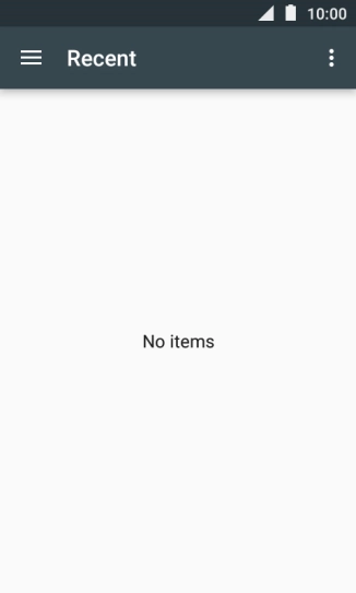 Slide your finger right on the screen.