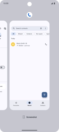 To end one running application, slide your finger upwards on the required application.
