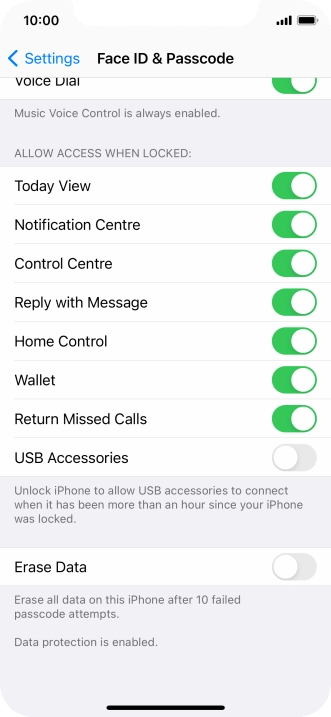 Press the indicator next to 