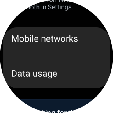 Press Mobile networks.