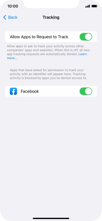 Press the indicator next to 