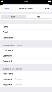 Press Username and key in the username for your email account. Please note that if you're using Vodafone's outgoing server, leave the username field empty.