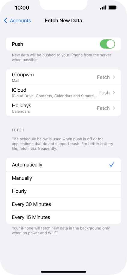 Press the indicator next to 