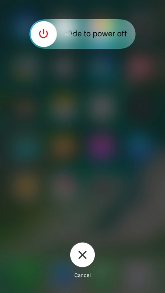 Press and drag the power off icon right.