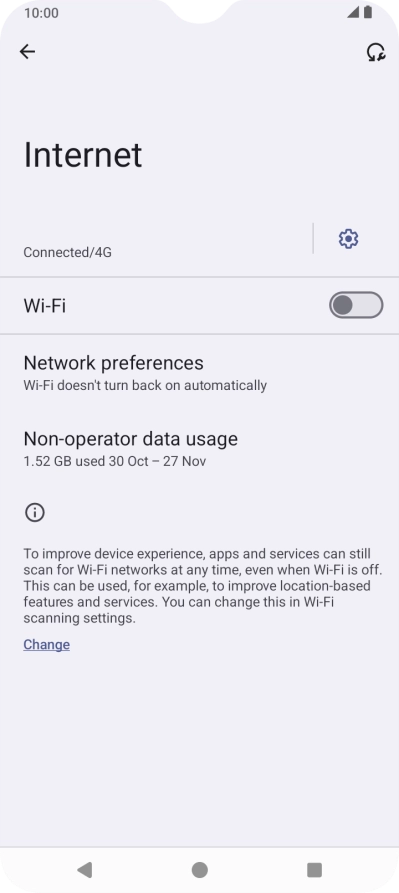 Press the indicator next to 