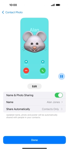 Press the indicator next to 