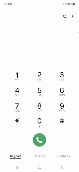 Press the menu icon.
